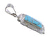 Turquoise Inlay Authentic Sterling Silver Slide Pendant WX43257